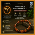 Aries Sun Sign Bracelet – Confidence Booster with Carnelian, Red Jasper and Tiger Eye crystals